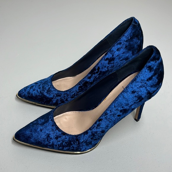 Kurt Geiger Shoes - KG Kurt Geiger Crushed Blue Velvet Stiletto Heels Size 40 / US 9
